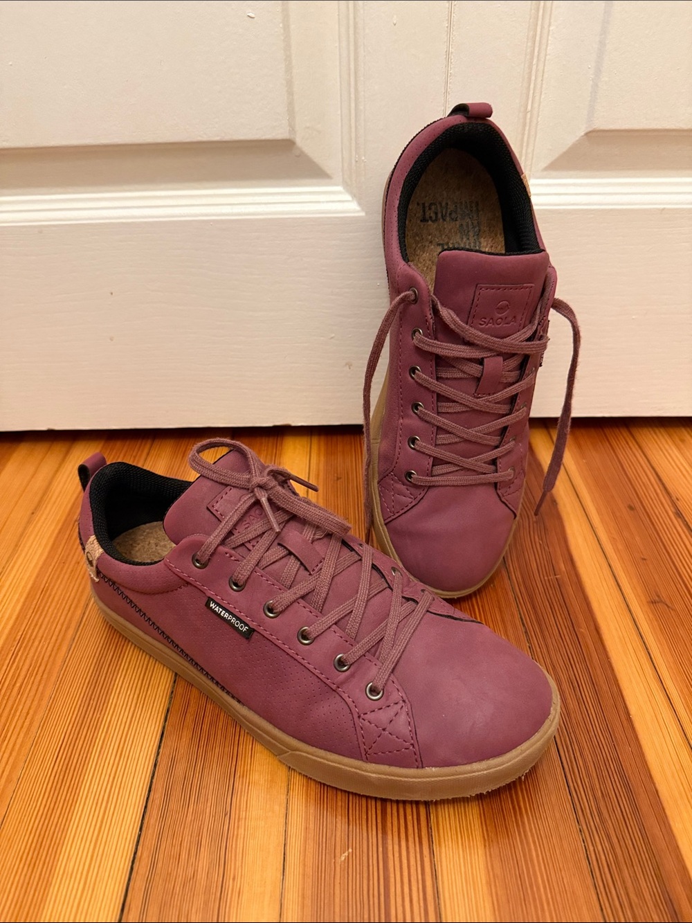 Saola waterproof lace up sneaker— purple